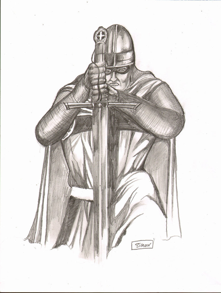 778x1028 Medieval Warrior Pencil By Simon Artist