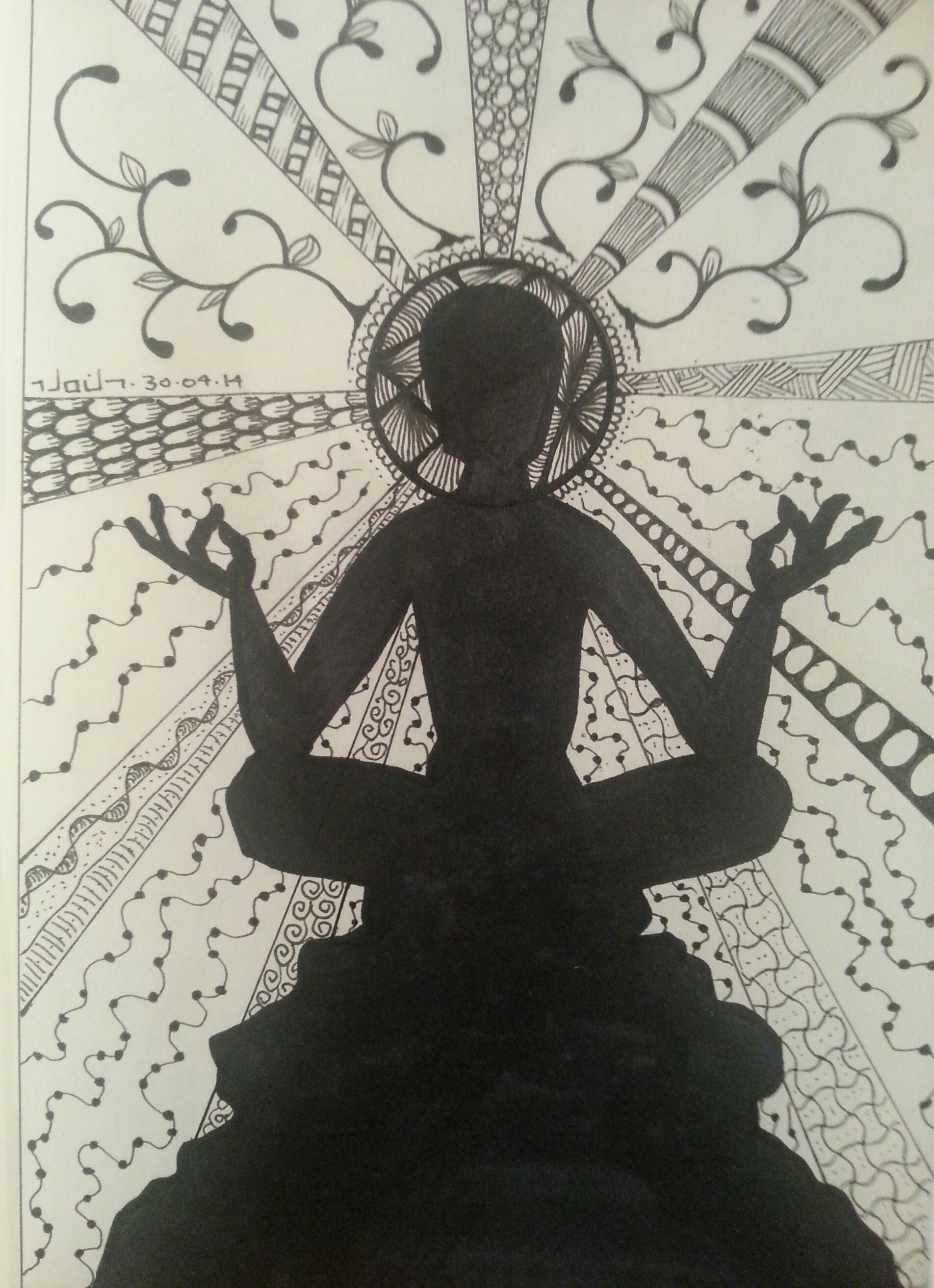 Meditating Drawing at GetDrawings.com | Free for personal use