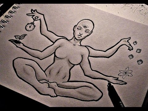 480x360 Drawing Meditation Girl