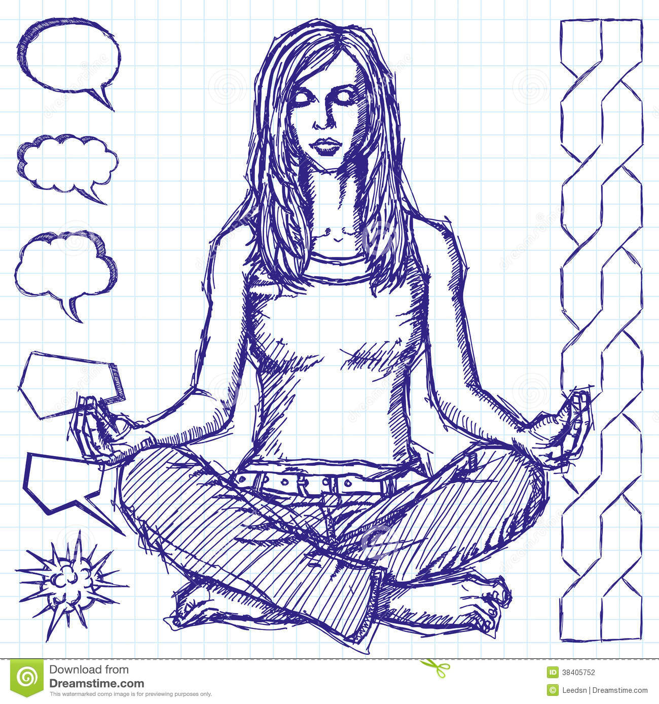 1300x1389 Meditacion Pose Reference
