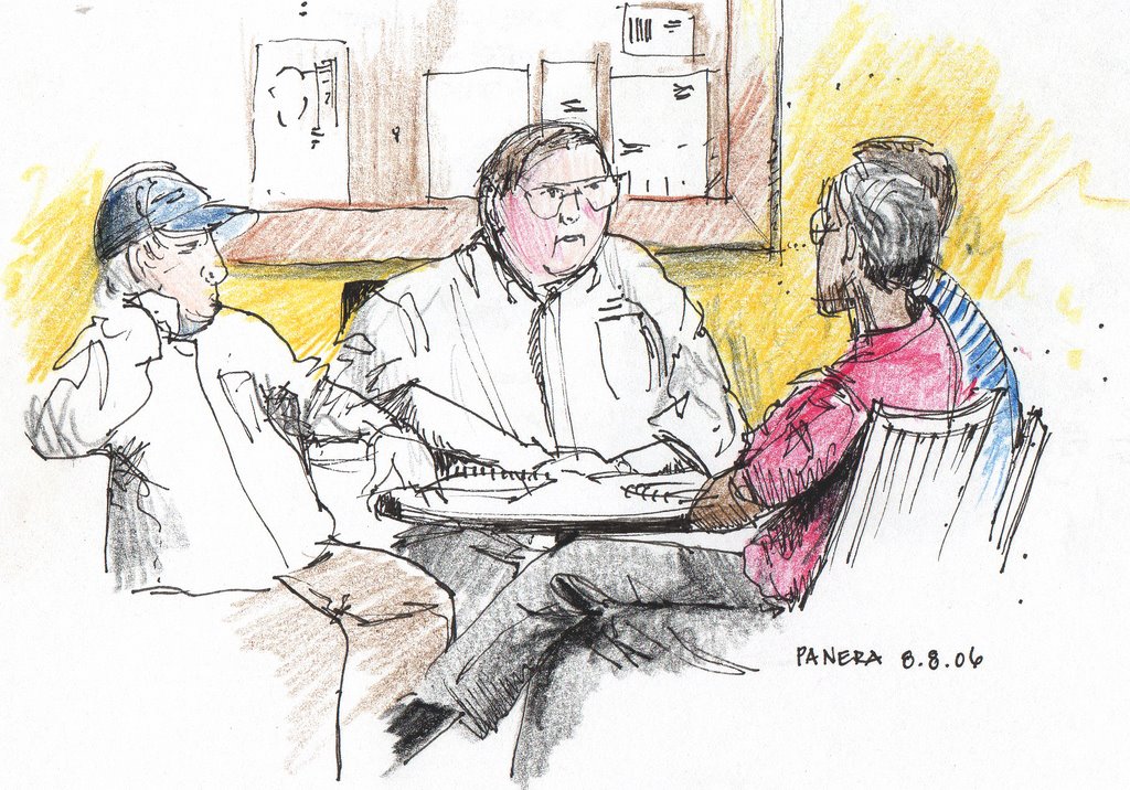 1024x716 An Open [Sketch]book Drawing People Not Attention