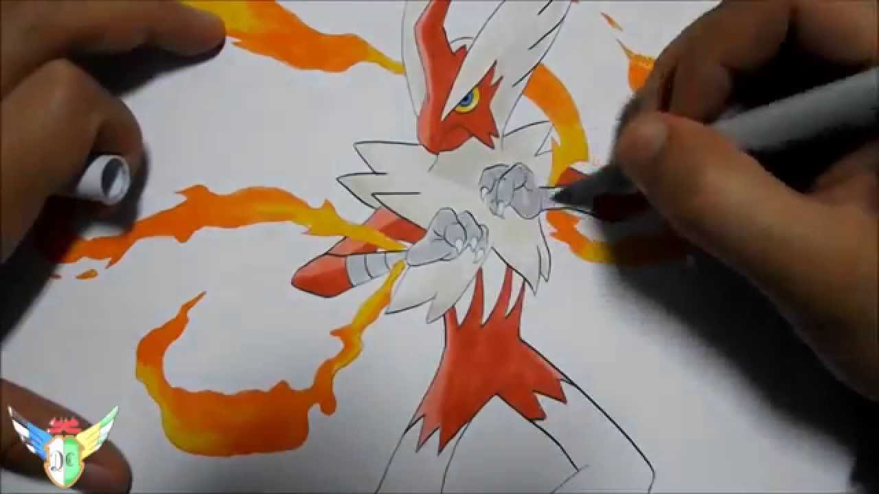 1280x720 Copic Speed Draw Mega Blaziken