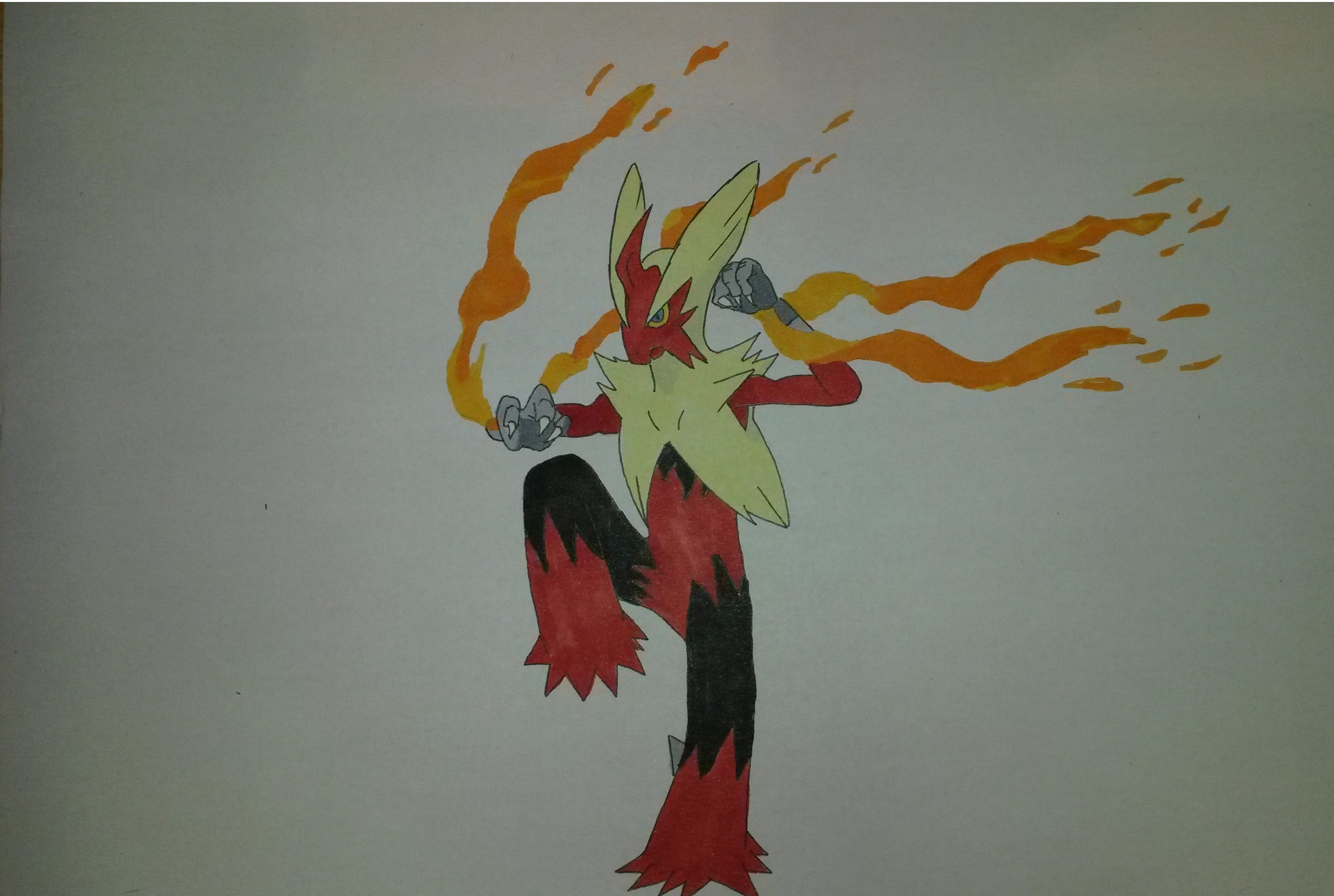 2728x1832 How To Draw Mega Blaziken Pokemon Or As