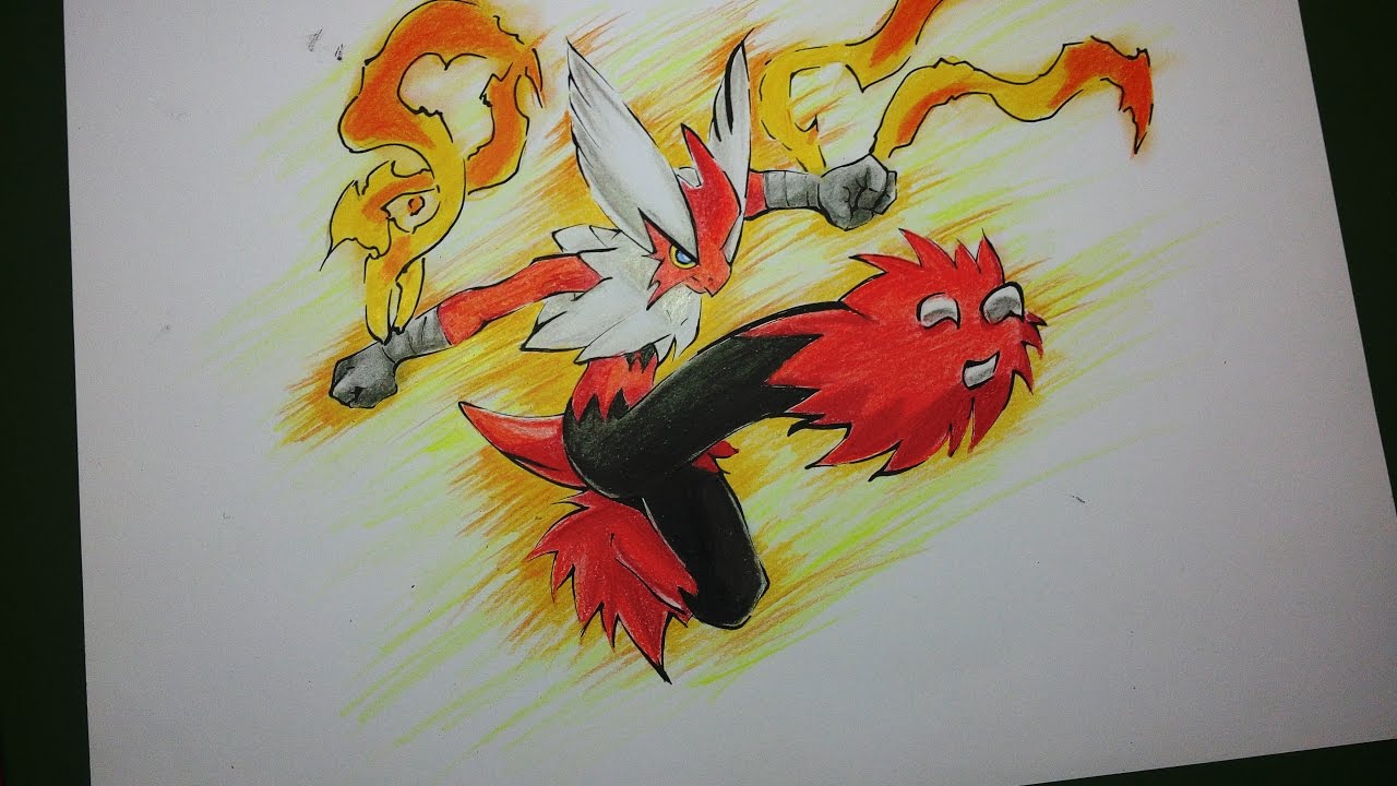 1280x720 How To Draw Pokemon Speed Drawing Mega Blaziken (Bashamo).