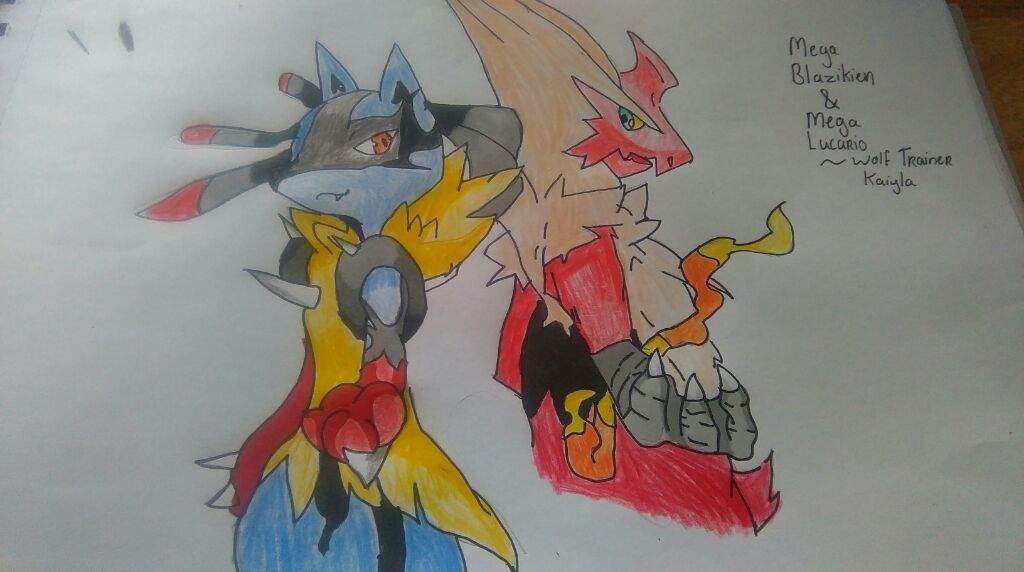 1024x572 Mega Lucario Amp Mega Blaziken Drawing! Amino