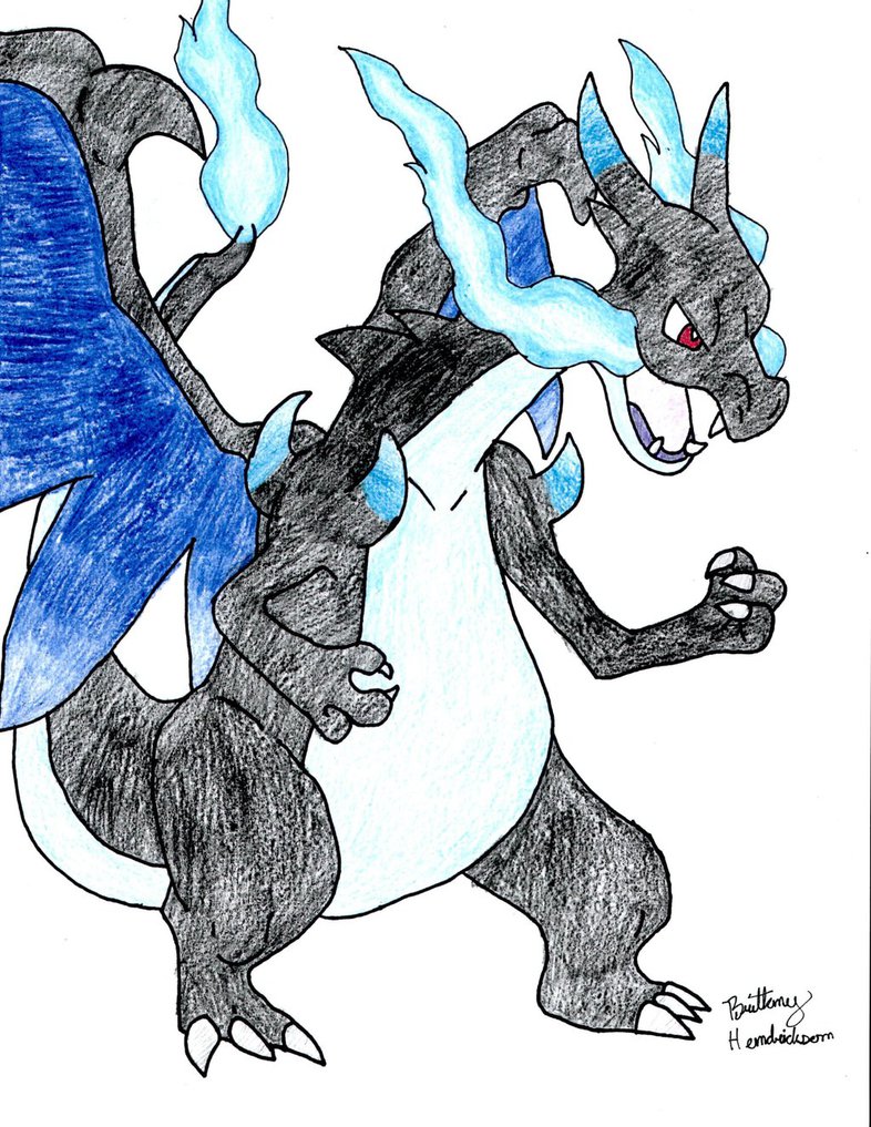 786x1017 Mega Charizard X Drawing By Bandit1030