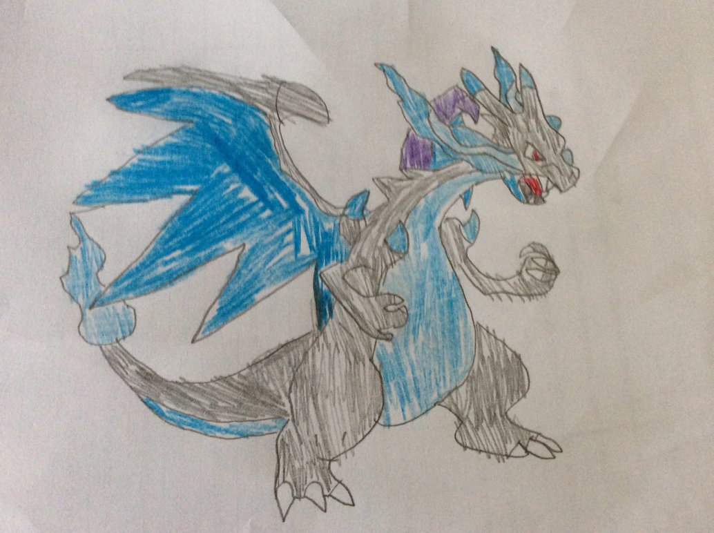 1034x772 Mega Charizard X Drawing By Smashmasterpata