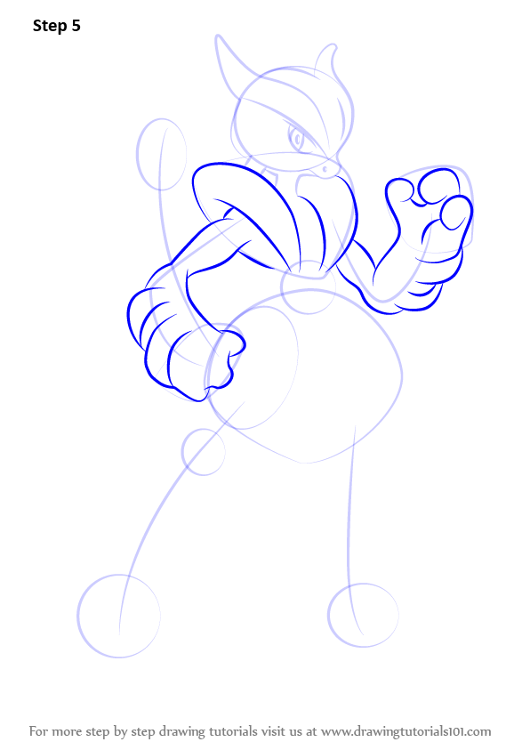 596x843 Learn How To Draw Mega Mewtwo X From Pokemon (Pokemon) Step By