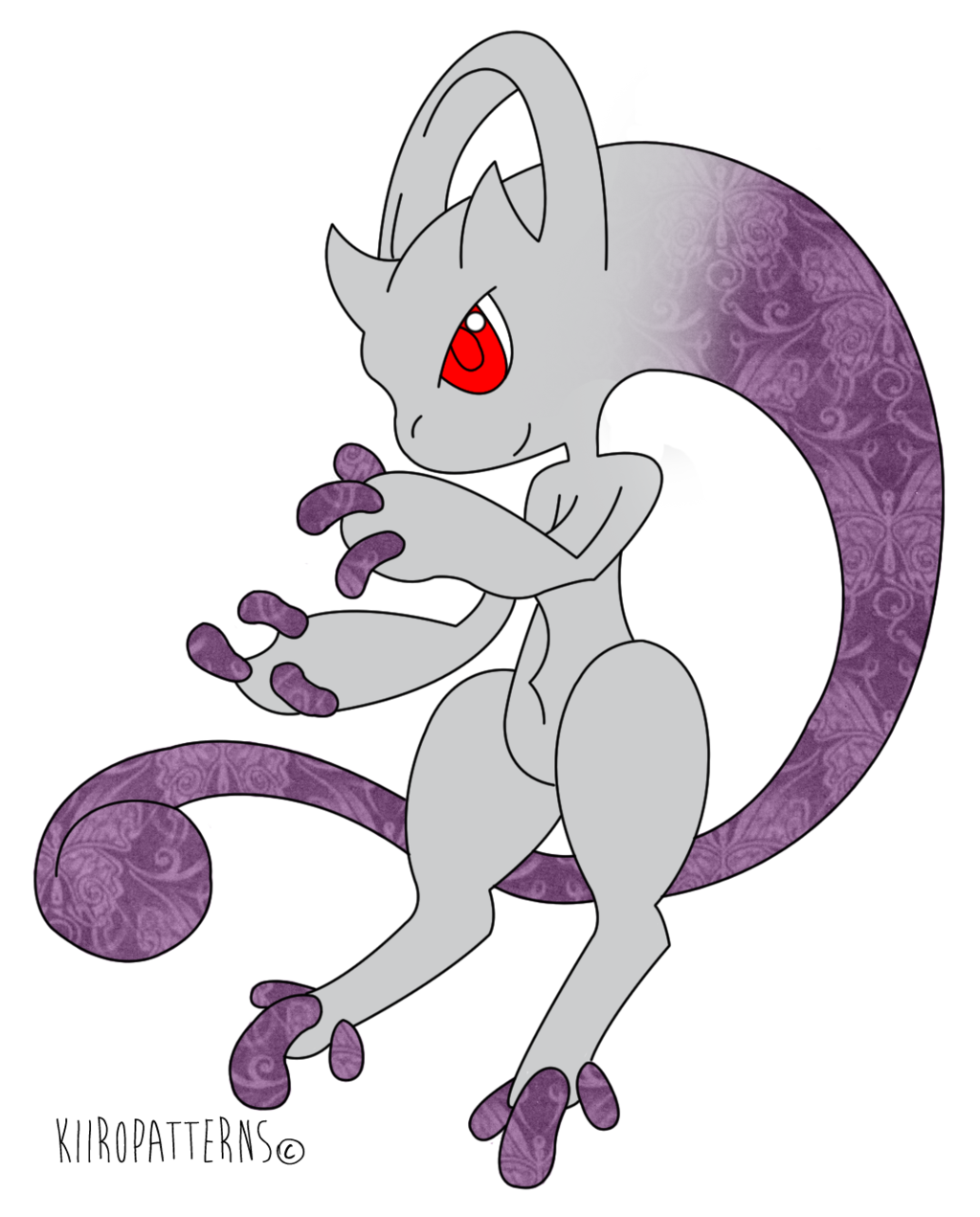 1024x1271 Pokemon 150. Mega Mewtwo Y By Kiiropatterns