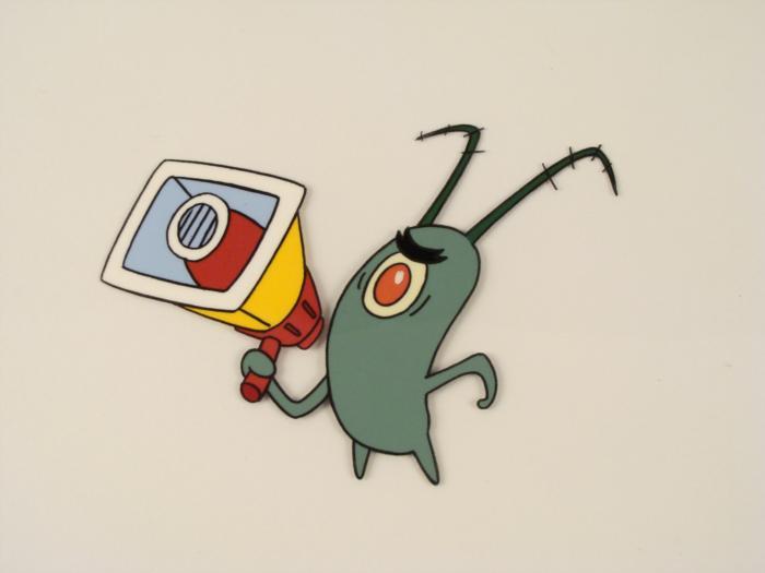 700x525 Megaphone Original Animation Spongebob Cel Art Drawing