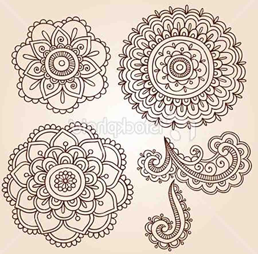 900x886 Flower Drawings 42 Amazing Designs Images With Color Henna