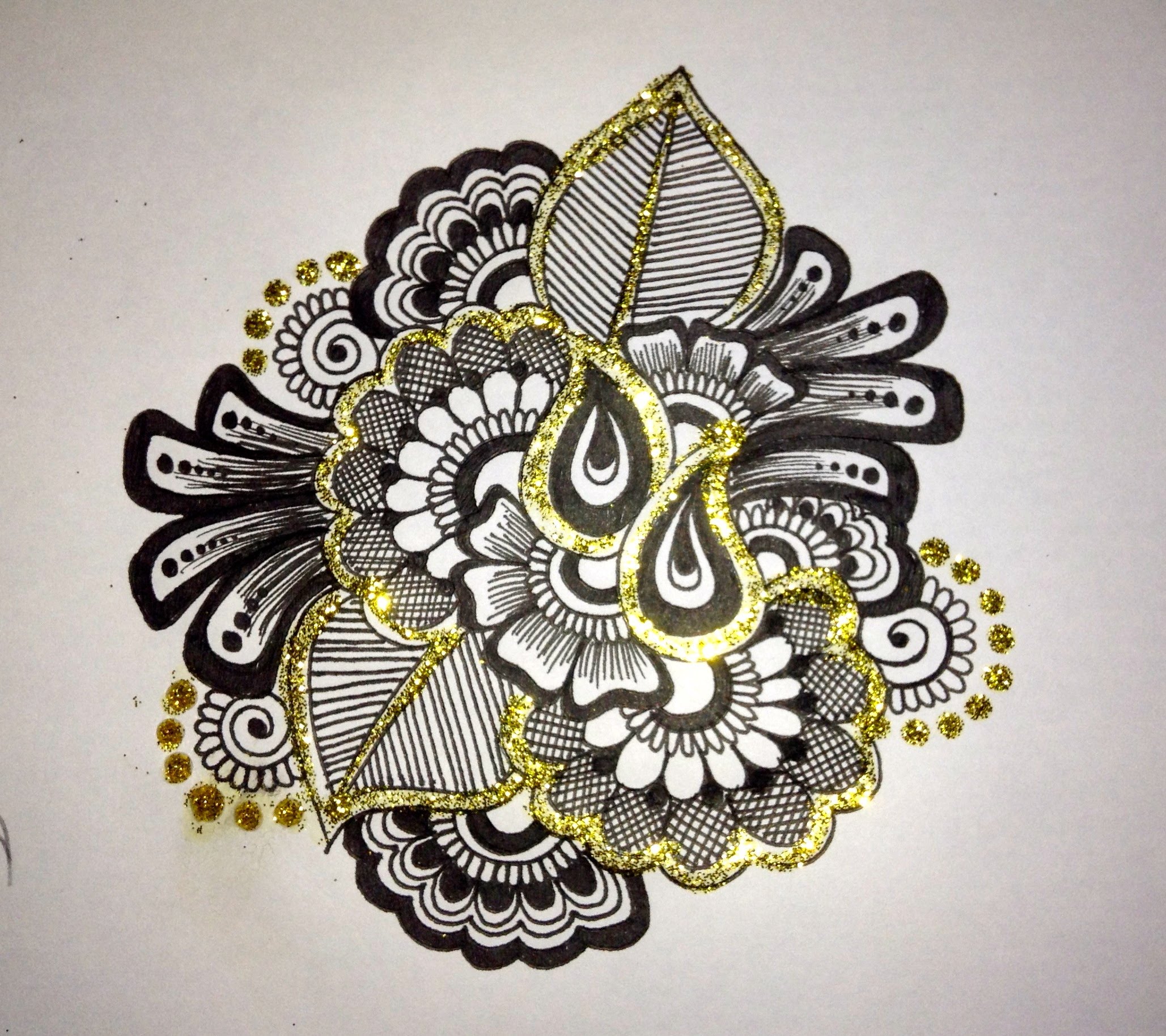2057x1828 Mehndi Drawing Flower Motif 2