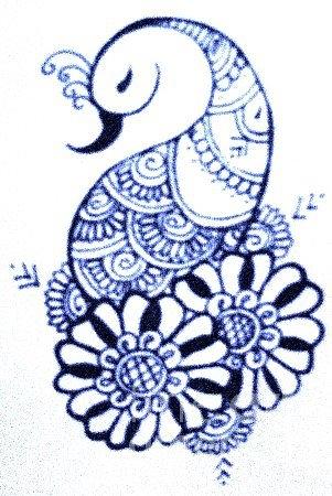 301x450 Mehndi Peacock Mehndi Peacock Drawing By Jessica Petty