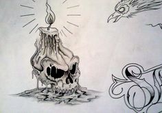 236x165 Melting Skulls Stock Vector