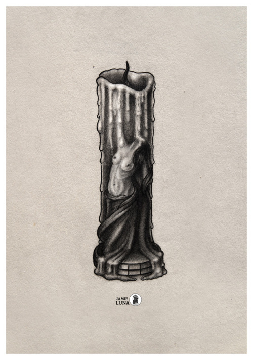 500x712 Melting Candle Art Tumblr