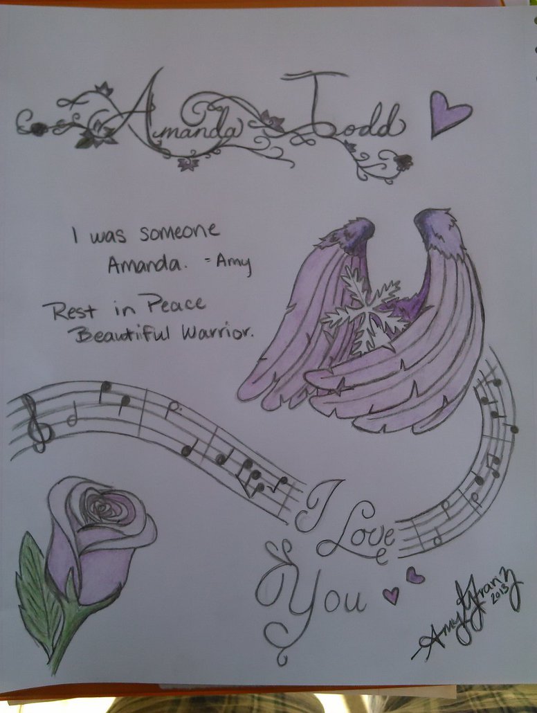 776x1030 Amanda Todd Memorial Drawing By Lilforensic