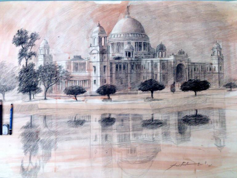 770x578 Saatchi Art The Victoria Memorial Hall,kolkata. Drawing By