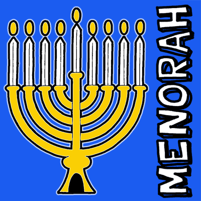 400x400 How To Draw Hanukkah Menorahs With Easy Step By Step Drawing