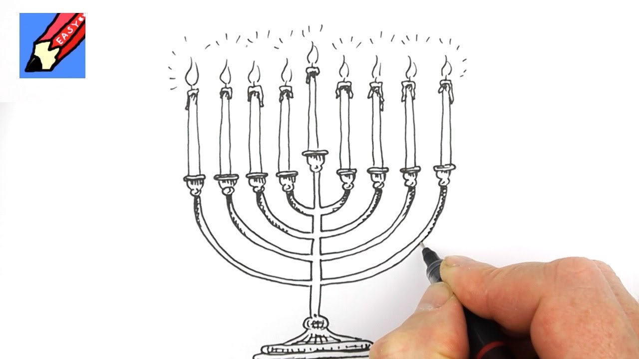 1280x720 How To Draw A Hanukkah Menorah Real Easy