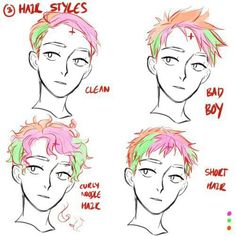 Boy Hairstyle Drawing Ideas