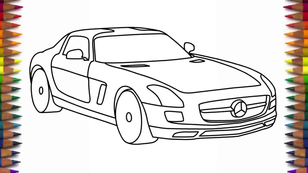 1280x720 How To Draw Mercedes Benz Sls Amg Step By Step