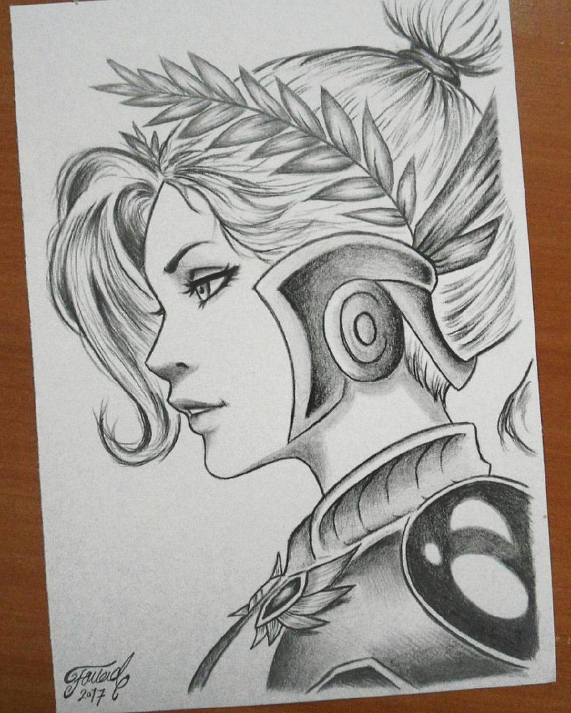 800x1000 Overwatch Victory Mercy Drawing By Fouadzahiri