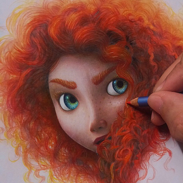 640x640 Drawing, Art, Merida, Brave, Pixar