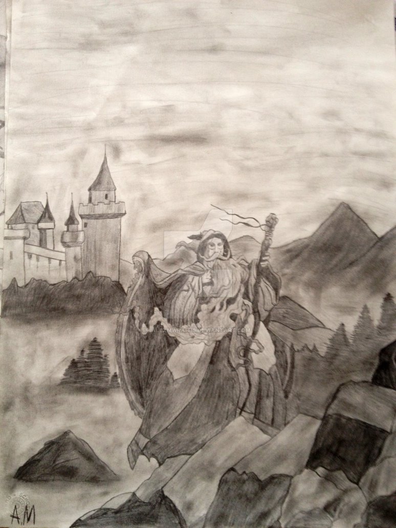 774x1032 Merlin Drawing By Alexmwraitis