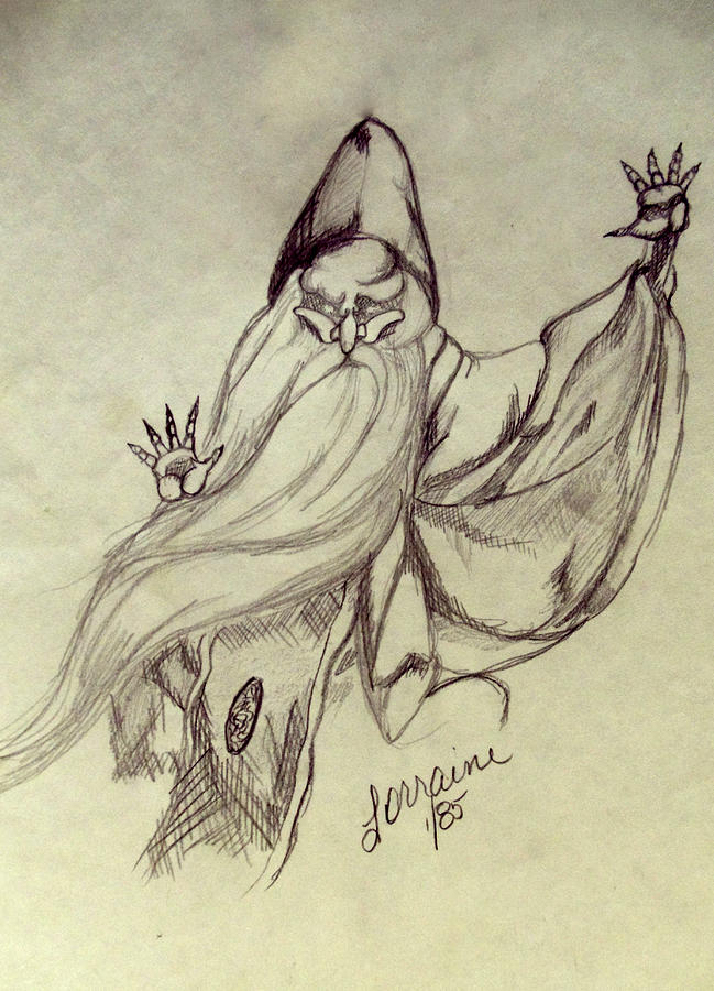 649x900 Merlin Drawing By Lorraine Davis Martin