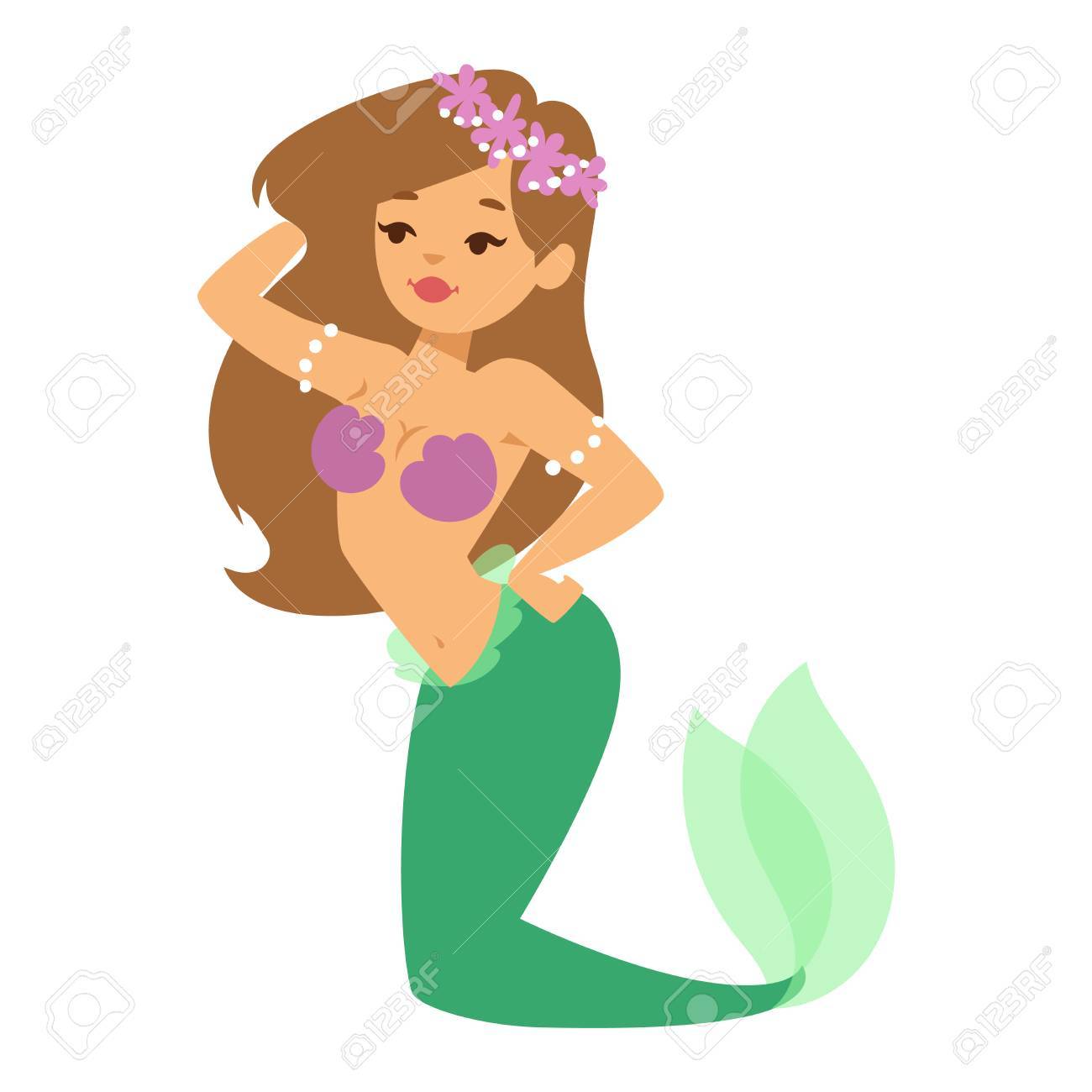 1300x1300 Mermaid Character Design Coral Aquatic Life Concept Vector