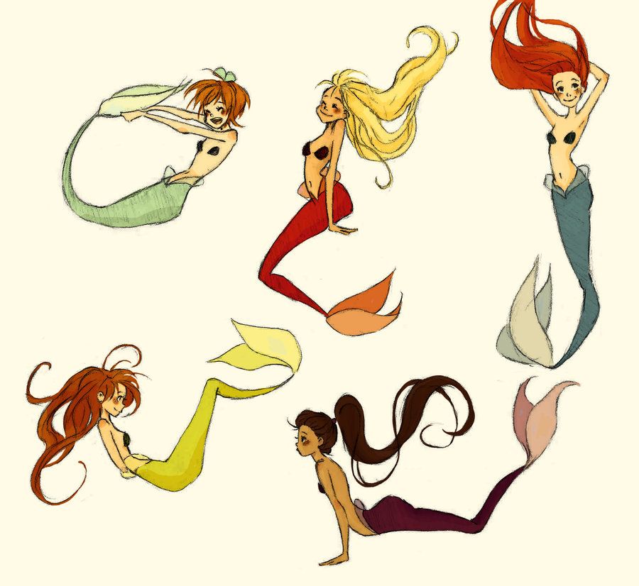 900x826 Mermaid Drawings That Are Easy Mermaids By ~madlibbs