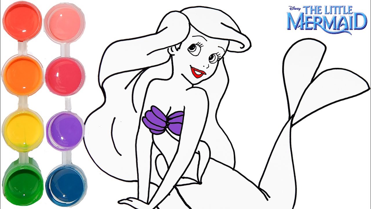 1280x720 How To Draw Amp Color The Little Mermaid Ariel Drawing Makeup