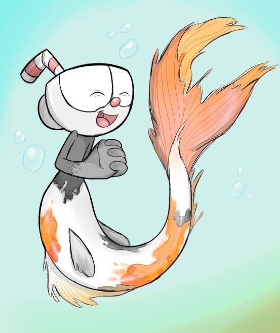 553x657 Random Art Things What If They Were Mermaids Cuphead Don'T