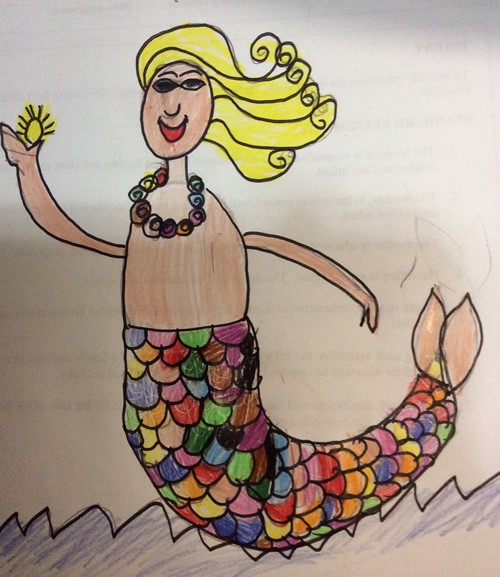 500x577 How To Draw How To Draw A Mermaid