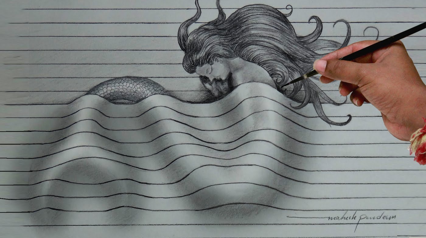 1400x783 Sleeping Mermaid Drawing