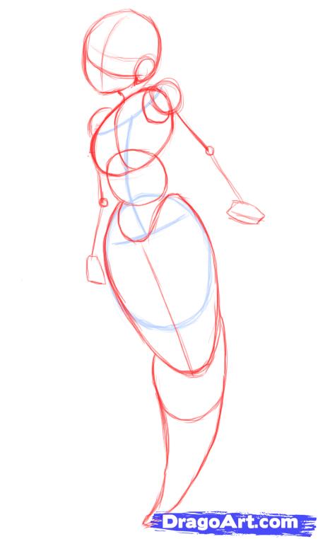 450x762 Drawing Mermaid Tutorial How To Draw A Cute Mermaid Step 2