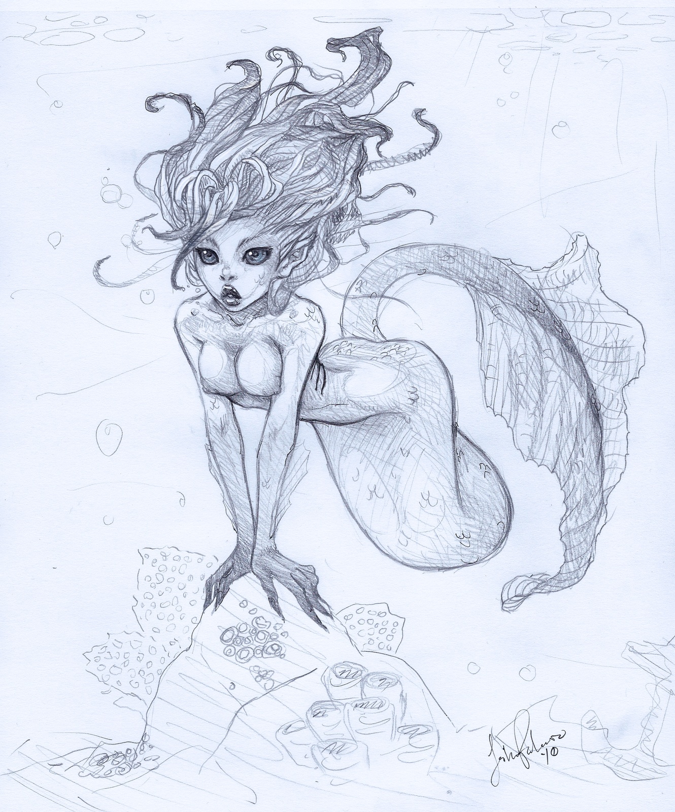 1330x1600 Gorgeous Illustration Of A Beautiful Mermaid Illustrative Art
