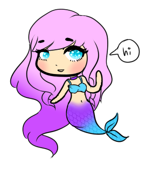 322x351 Mermaid Girl Drawing By Xcelestialrose