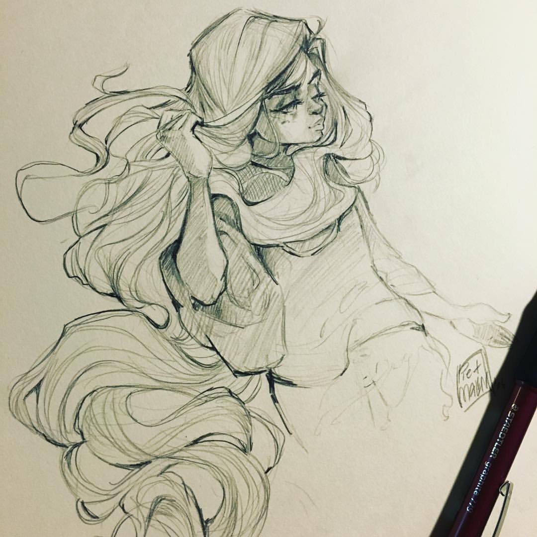 1080x1080 Image Result For Mermaid Hair Drawing Illustrating Hair