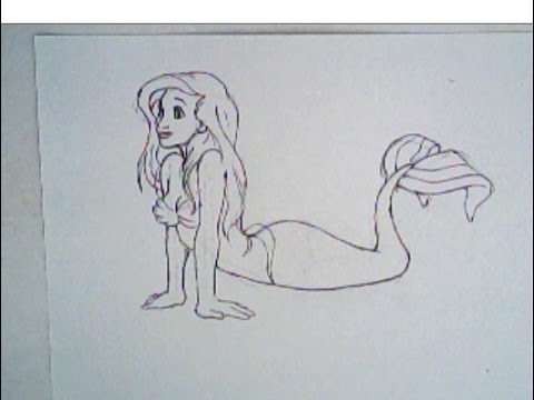 480x360 How To Draw The Little Mermaid (Drawing Step By Step)