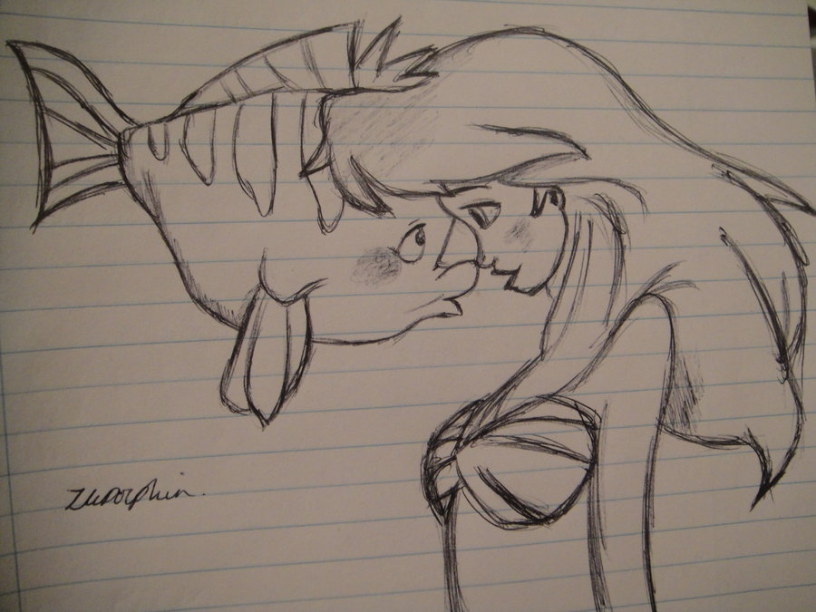900x675 The Little Mermaid Drawing By Zoedolphin