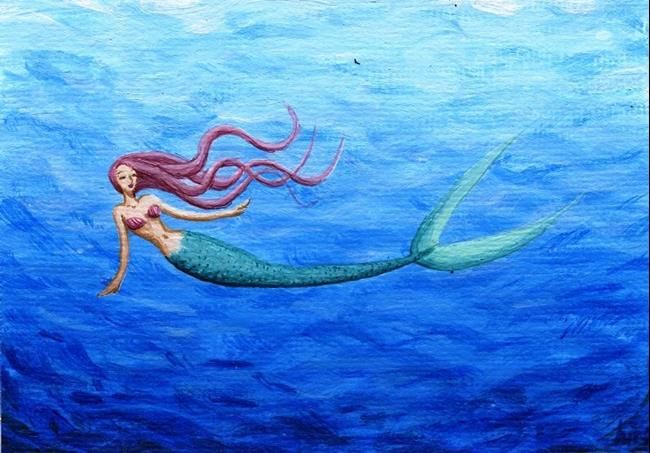 Mermaid Swimming Drawing at GetDrawings | Free download