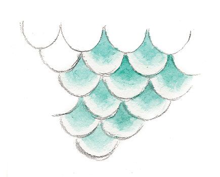 435x350 How To Draw And Paint Mermaid Scales