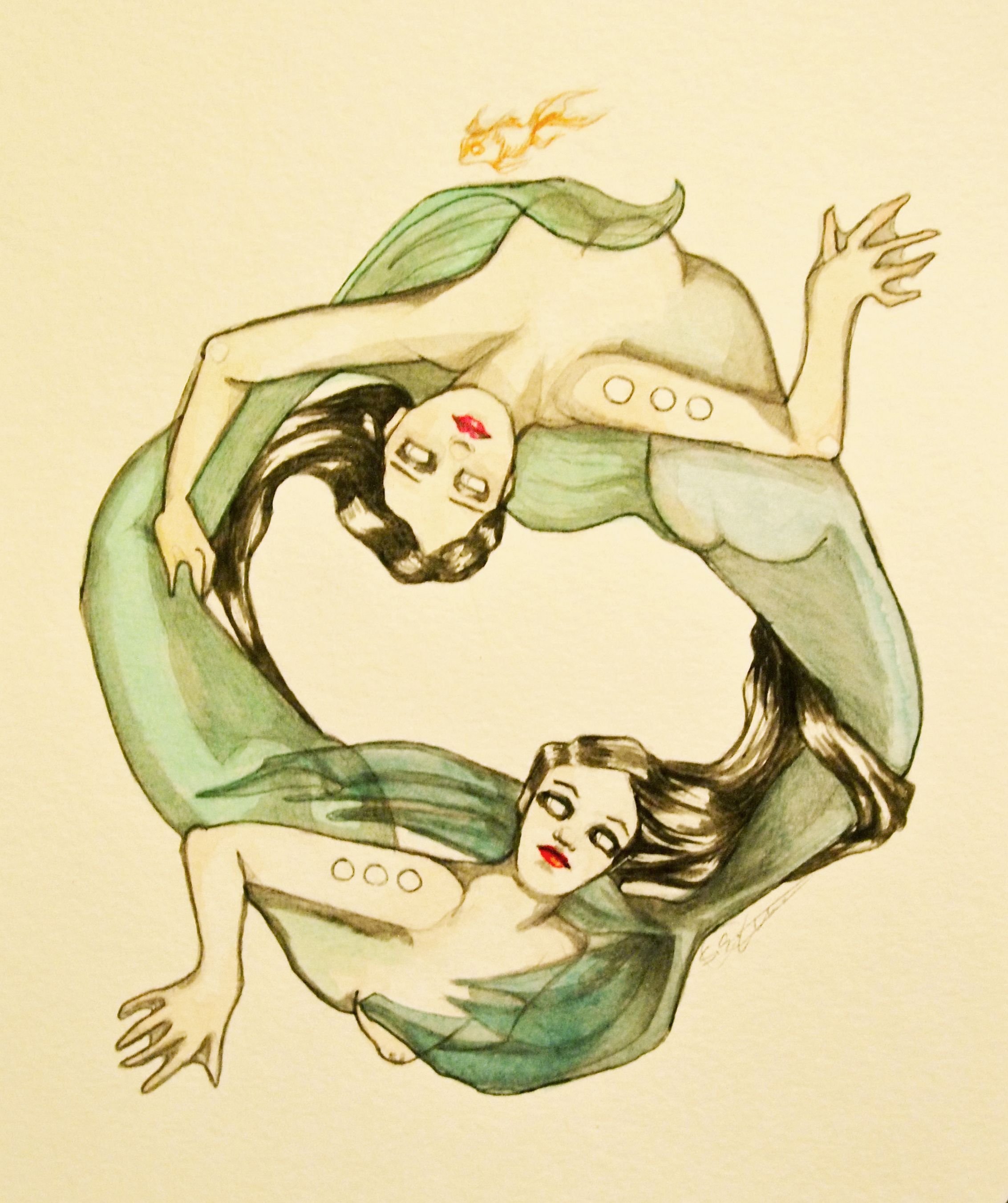 2265x2703 Simple Mermaid Drawing