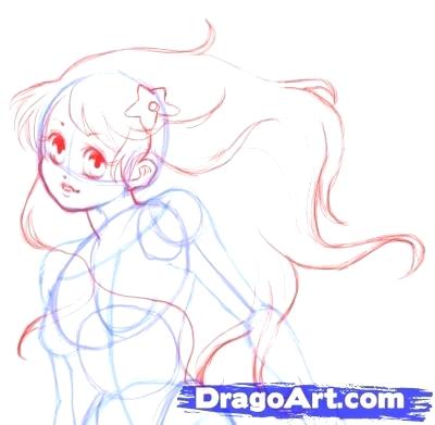 400x391 Pictures Of Mermaids To Draw With How To Draw A Mermaid Step 4
