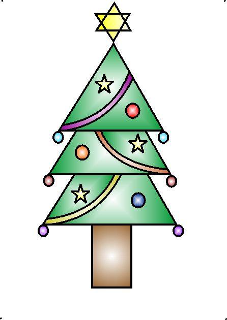 446x630 How To Draw A Decorative Christmas Tree Using Geometrical Shapes