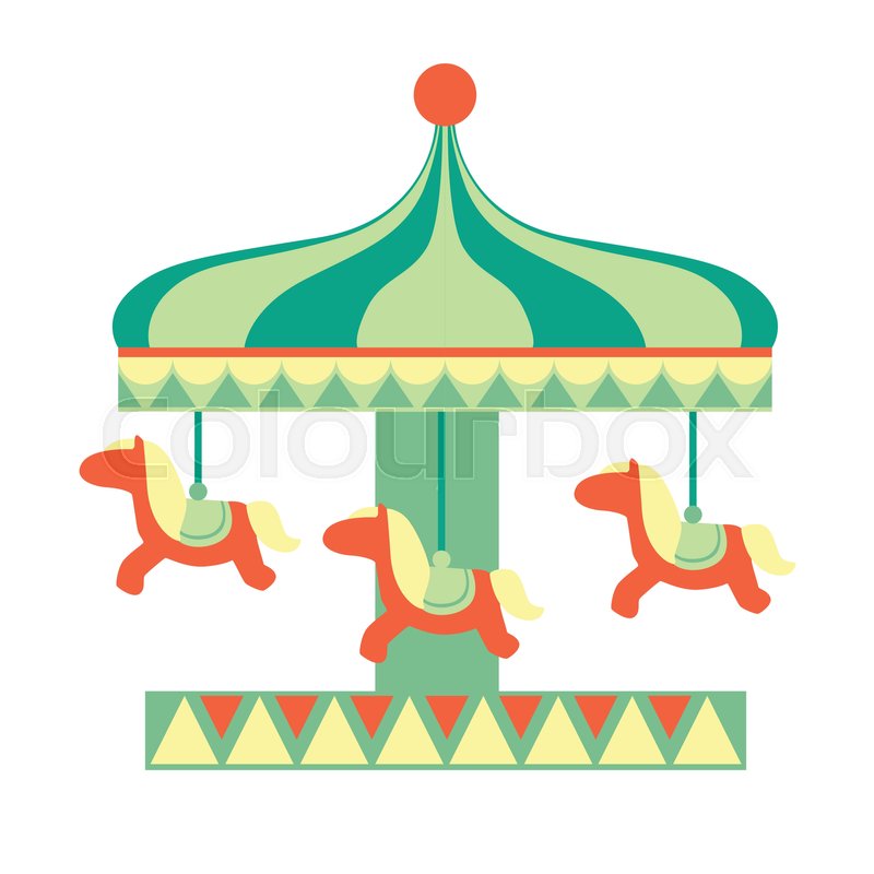 800x800 Merry Go Round With Horses Ride, Part Of Amusement Park And Fair