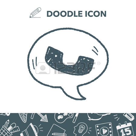 450x450 Cell Phone Message Doodle Drawing Royalty Free Cliparts, Vectors