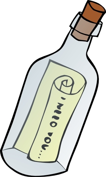 360x597 Message In A Bottle Clip Art Free Vector In Open Office Drawing