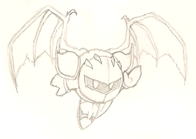 399x282 Winged Meta Knight Sketch By Frostflurry92